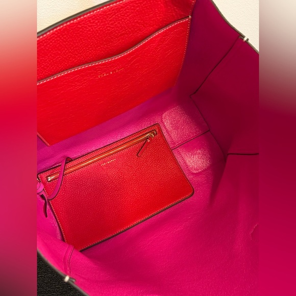 Tory Burch Perry Leather Tote – Red / Pink NWOT - Picture 4 of 7